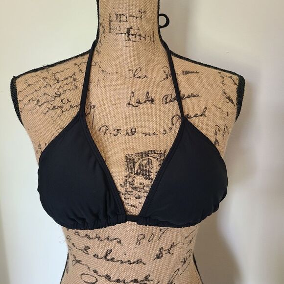 Black Adjustable String Tie Bikini - Picture 2 of 7